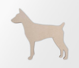 Wooden Dog Wall Art Silhouette Cutout - Rat Terrier - Pet Lover Gift