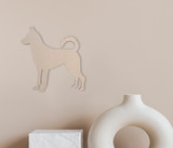 Wooden Canaan Dog Wall Art | Dog Silhouette Cutout | Gift for Pet Lover