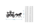 Vintage Wooden Horse Drawn Carriage Cutout | Wall Art