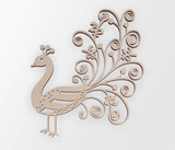 Peacock Flourish Decor Wooden Cutout | Wall Art | Home Decor