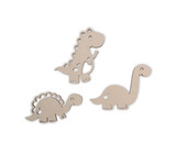 Wooden Dinosaur Cutouts (3 Pack) | Dinosaur Crafts | Home Decor