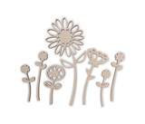 Wooden Flower Cutouts (7 Pack) - Home Decor, Wedding Decor