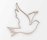 Wooden Dove Shape Cutout - Wall Art, Home Decor, Wall Hanging