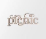 "Picnic" Word Cutout - Wall Decor in Various Widths