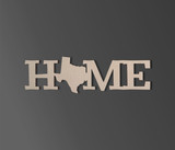 "Home Texas" Wooden Sign - Wall Hanging, Cutout, Wall Decor