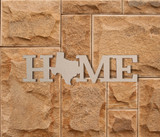 "Home Texas" Wooden Sign - Wall Hanging, Cutout, Wall Decor