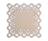 Square Doily Lace Wooden Shape - Cutout, Wall Art, Home Decor