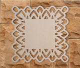 Square Doily Lace Wooden Shape - Cutout, Wall Art, Home Decor
