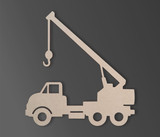 onstruction Crane Cutout - Boys Wall Decor, Wooden Wall Art
