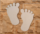 Wooden Feet Cutout - Home Decor, Beach Decor, Kid's Room Decor