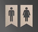 Men's/Women's Restroom Signs - Wooden Cutout, Home Decor