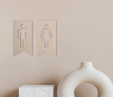 Men's/Women's Restroom Signs - Wooden Cutout, Home Decor