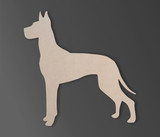Wooden Dog Wall Art Silhouette Cutout - Great Dane - Pet Lover Gift
