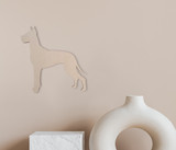 Wooden Dog Wall Art Silhouette Cutout - Great Dane - Pet Lover Gift