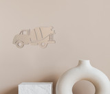 Construction Decor - Cement Mixer Cutout - Boys Wall Hanging - Wooden Wall Art