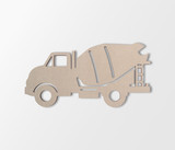 Construction Decor - Cement Mixer Cutout - Boys Wall Hanging - Wooden Wall Art