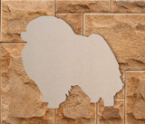 Wooden Pomeranian Dog Wall Art Silhouette Cutout