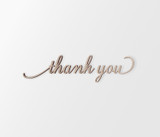 "Thank You" Wall Art Word Cutout - Home Decor