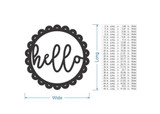 Wooden "Hello" Sign - Cutout, Home Decor