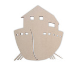 Wooden Noah's Ark Cutout - Biblical Decor - Noah's Ark Wall Art