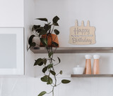 Wooden Birthday Cake Shape - Cutout, Wall Art, Home Decor