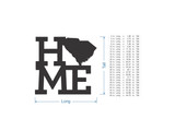 Wooden Sign "Home South Carolina" - Wall Hanging, Cutout