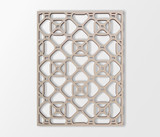Wooden Round Diagonal Square Fretwork Panel - Lattice Wall Art for Home Decor