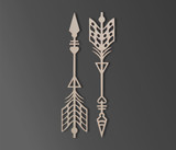 "Wooden Tribal Arrows" - Wooden Cutout, Wall Art, Home Decor