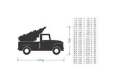 Wooden Christmas Tree Truck - Cutout, Wall Art