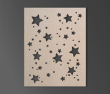 Wooden Shape Stars Pattern Cutout - Wall Art, Home Decor