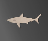 Wooden Shark Shape Cutout - Boys Room Decor, Ready to Paint