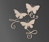 Wooden Butterfly Group (Set of 3) - Kid's Room Decor, Available in Various Sizes