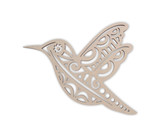 Tribal Hummingbird Wooden Cutout - Wall Art