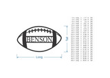 Metal Wall Art Football Gift - Football Decor, Team Gift, Award