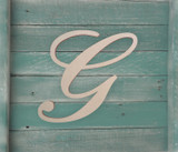 Wooden Monogram Letter "G" - Unfinished Cursive Wood Letter