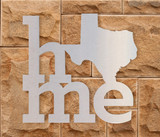 Texas Home Metal Wall Art - Stacked Design, Wall Hanging