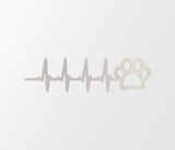 Metal Wall Art Metal Sign "Heartbeat Paw Print"