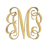 Monogram Wreath Wall Decor Door Hanger - Initial Sign