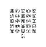 Monogram Wreath Wall Decor Door Hanger - Initial Sign