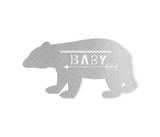 Metal Wall Art Baby Bear Arrow Cutout - Nursery Decor