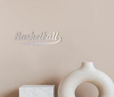 Metal Wall Art Word Cutout - "Basketball" | Wall Hanging