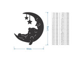 Metal Sleeping Bear on Moon Wall Art - Metal Cutout