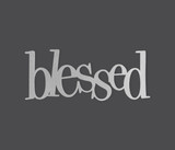 Blessed Word Metal Wall Art - Religious Decor Cutout |