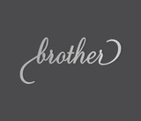 Metal Wall Art Word Cutout - "Brother"