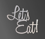 Metal Kitchen Sign - "Let's Eat" - Perfect for  Dining Area