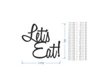 Metal Kitchen Sign - "Let's Eat" - Perfect for  Dining Area