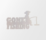 Metal Wall Art "Gone Fishing" Sign -  Man Cave Decor, Fathers Day Gift