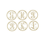 Unfinished Wooden Letters - Circle Frame Vine Font Style