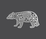 Metal Wall Art - Tribal Bear Metal Sign, Cutout for Wall Art