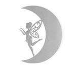 Metal Wall Art - Fairy on Moon: Cutout, Home Decor